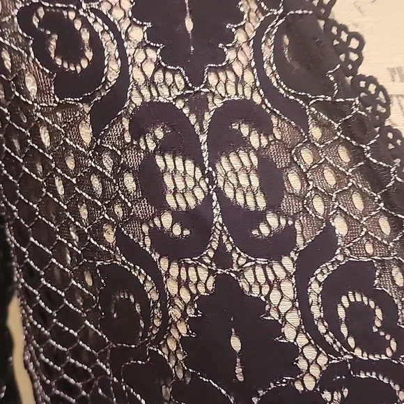 NWOT Isaac Mizrahi Lace Duster Black Sz XXS - Picture 3 of 12